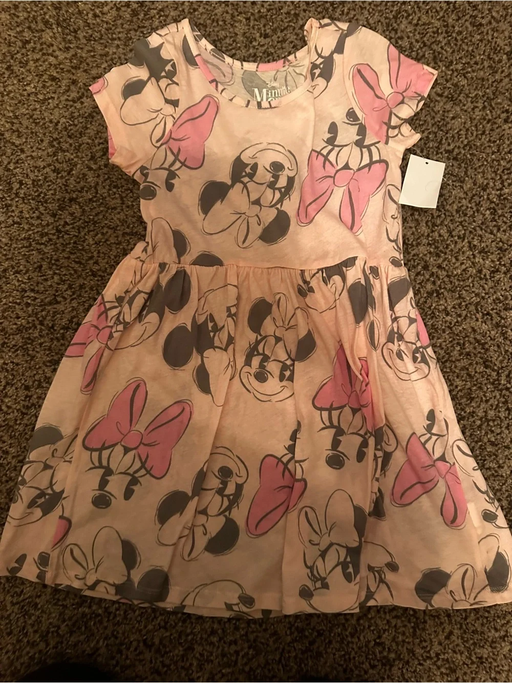 Girls Pink Minnie Mouse Dress & Aqua Mermaid Tulle Dress - 2-Pack